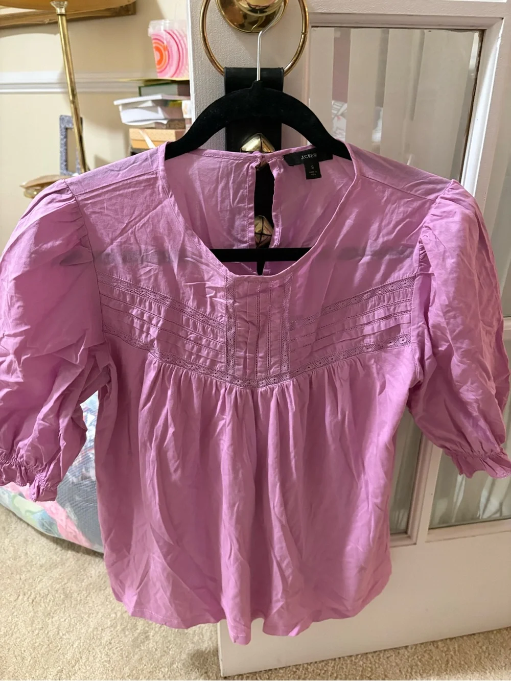 J. Crew Puff-Sleeve Cotton Blouse